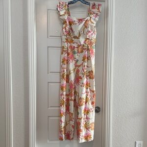 Taylor Floral Maxi Dress with Ruffle Sleeves